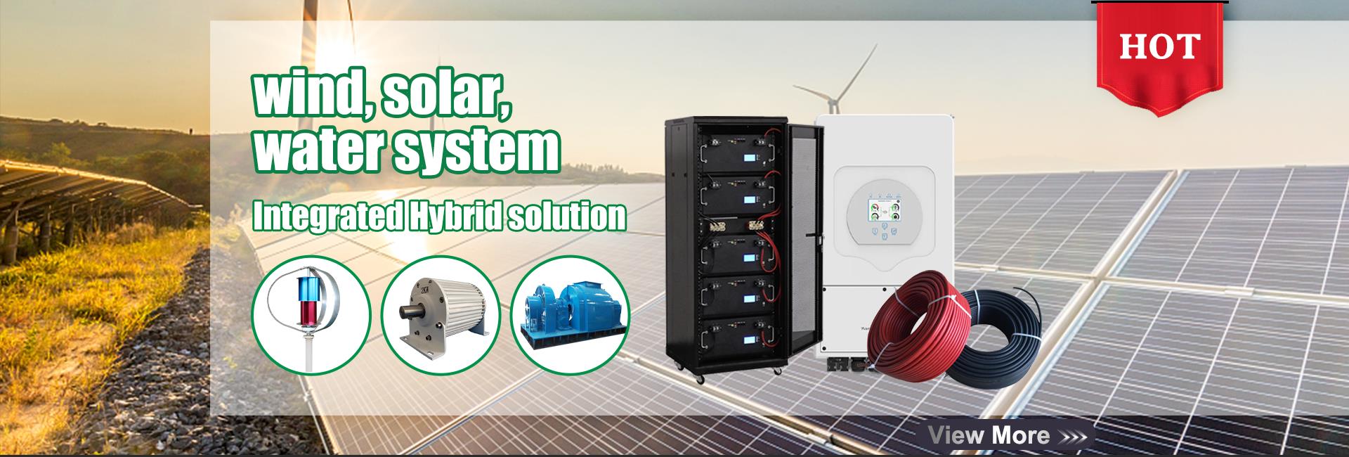 wind, solar, water system Integrated Hybrid solution 